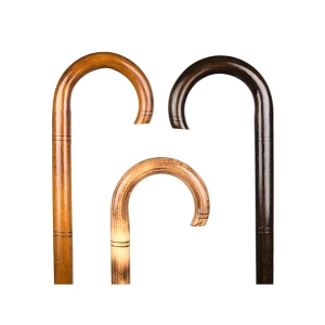 Laska inwalidzka drewniana zaokrąglona