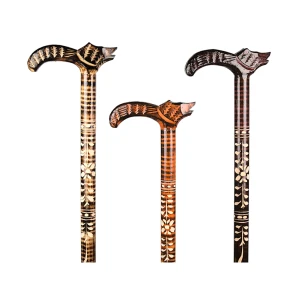 Laska  Wilk drewniana spacerowa lekka dla starszych osób