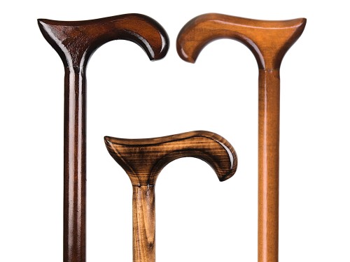 Laska spacerowa inwalidzka drewniana papieska derby