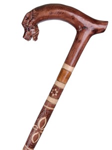 Laska inwalidzka spacerowa rzeźbiona jaguar 90 cm