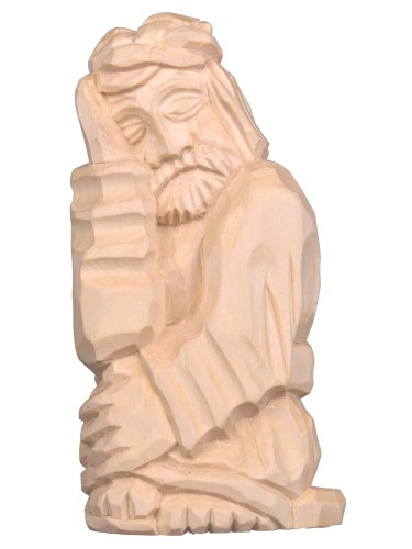 Figurka drewniana Jezus Chrystus frasobliwy rzeźba ręcznie wykonana 21 cm  4 kolory