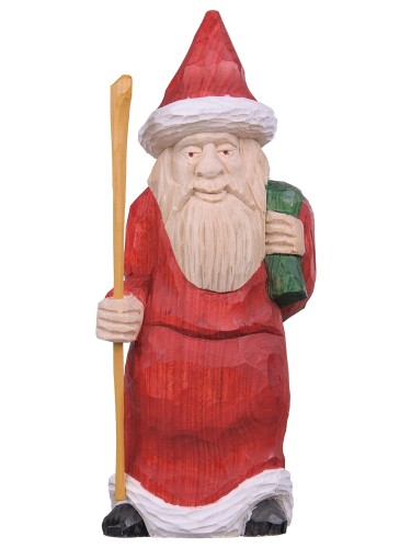 Święty Mikołaj figurka drewniana ręcznie rzeźbiona 27cm