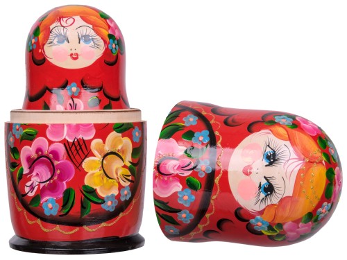 Matrioszka drewniana ręcznie malowana lalka 10w1 25 cm