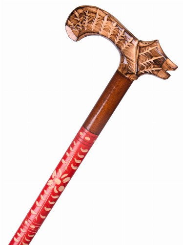 Laska  Wilk drewniana spacerowa lekka 4 kolory