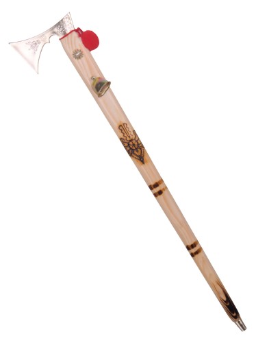  Ciupaga drewniana góralska z dzwoneczkiem wypalana krótka 50 cm 2 kolory 