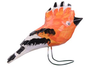 Ptak dudek ptaszek kolorowy drewniany ręcznie malowany 10 cm