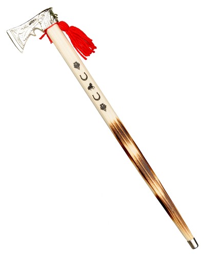 Mini ciupaga drewniana Góral z chwostem krótka 38 cm 2 kolory