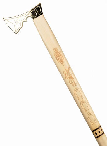 Ciupaga drewniana góralska wypalane wzory plastikowa głownia 70 cm