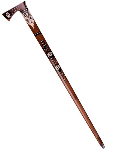 Laska CIUPAGA drewniana góralska rzeźbiona brązowa 90 cm