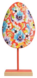 Pisanka wielkanocna na nóżce, ręcznie malowana dekoracja ludowa - 5 kolorów