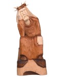 Jezus Chrystus frasobliwy drewniana rzeźba figurka 25 cm